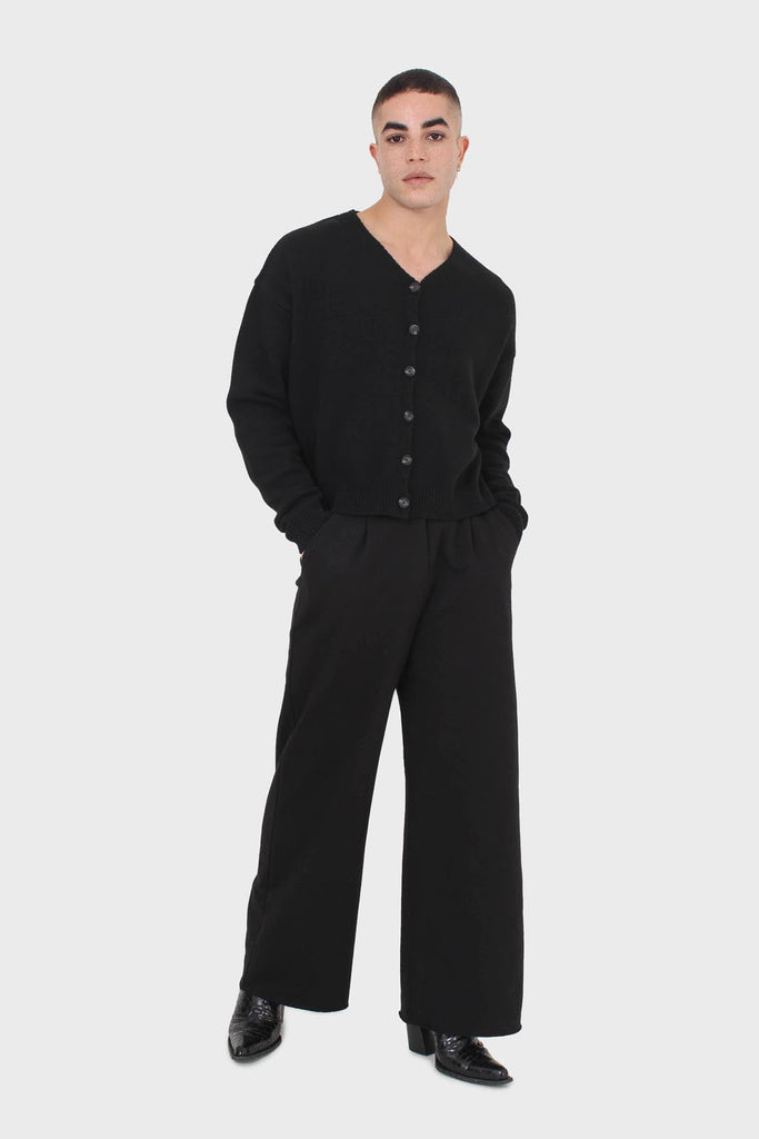 Black smart sweatpant trousers_2