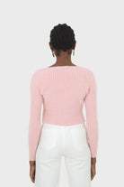Baby pink ribbed zip cardigan_2