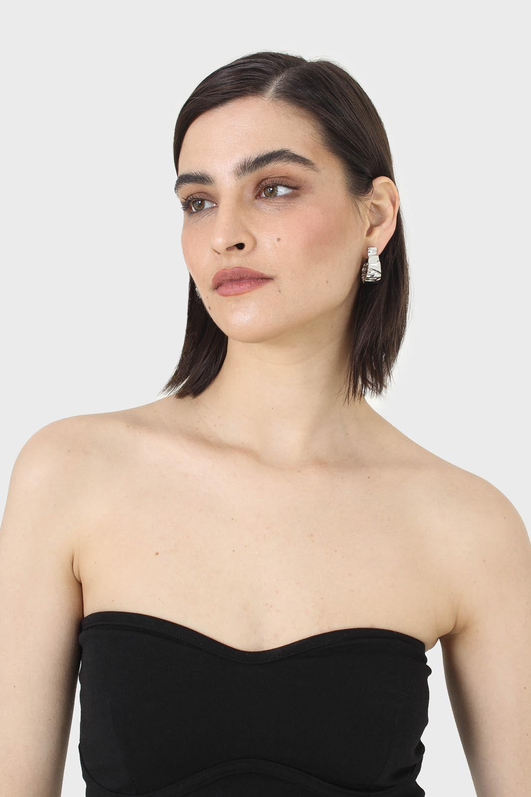 Black bandeau strapless top_14