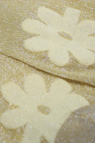 Yellow metallic sheer daisy socks_2