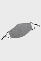 Black and ivory gingham face mask_2