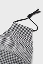 Black and ivory gingham face mask_1