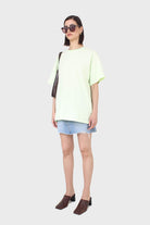 Lime green crew neck short sleeve tee_4