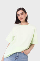 Lime green crew neck short sleeve tee_8