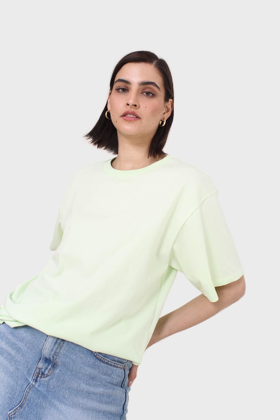Lime green crew neck short sleeve tee_9