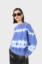 Cobalt blue tie dye crewneck sweatshirt_1