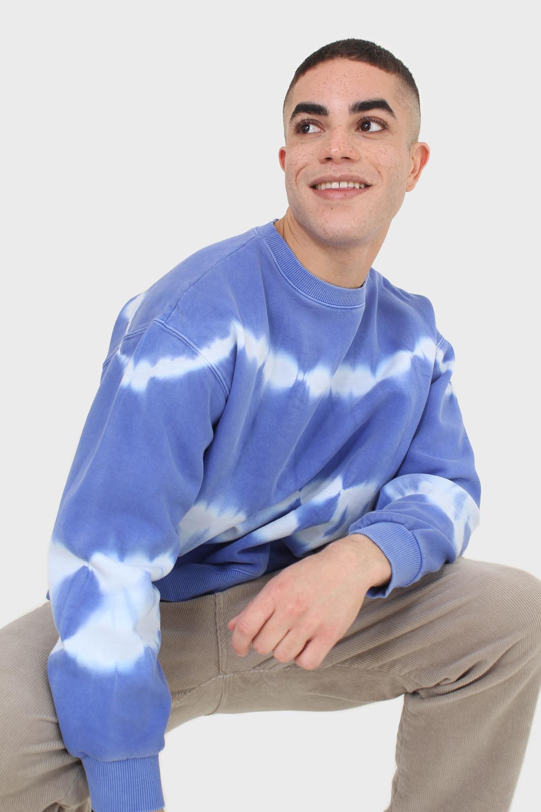 Cobalt blue tie dye crewneck sweatshirt_7
