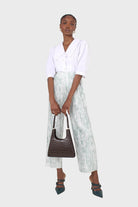 Green and ivory ribbed tie dye trousers_2