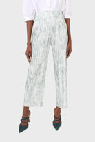 Green and ivory ribbed tie dye trousers_1