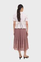 Oatmeal and lilac tiny flower print peasant blouse_4