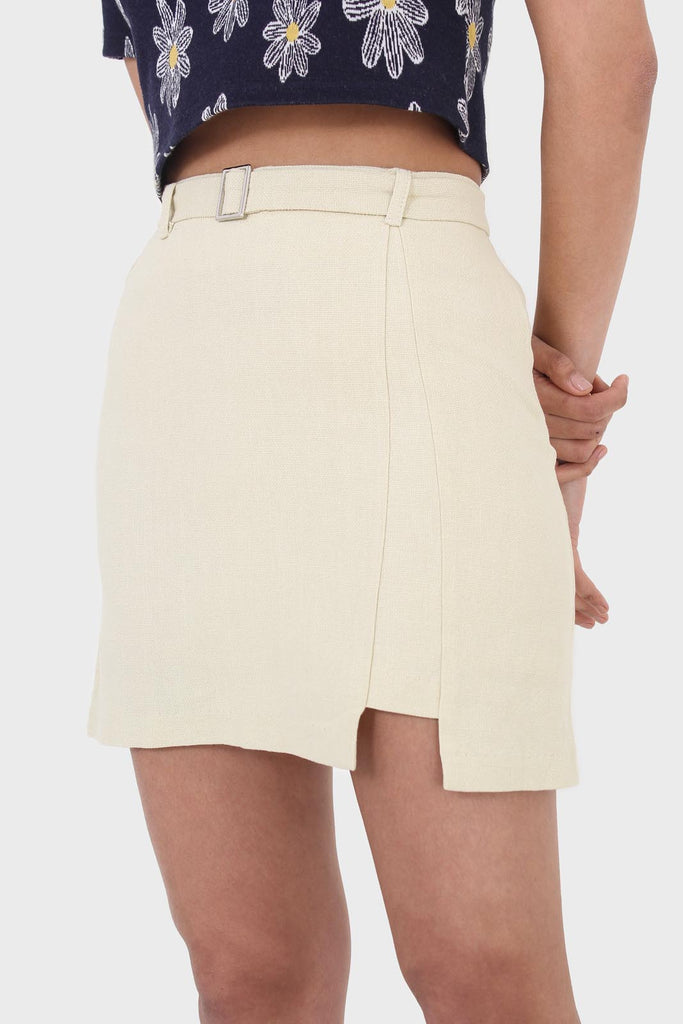 Lime belted mini skirt_2