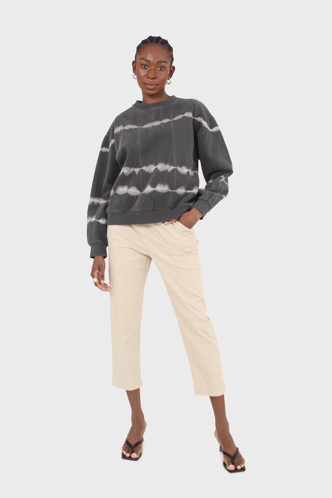 Charcoal grey tie dye crewneck sweatshirt_8