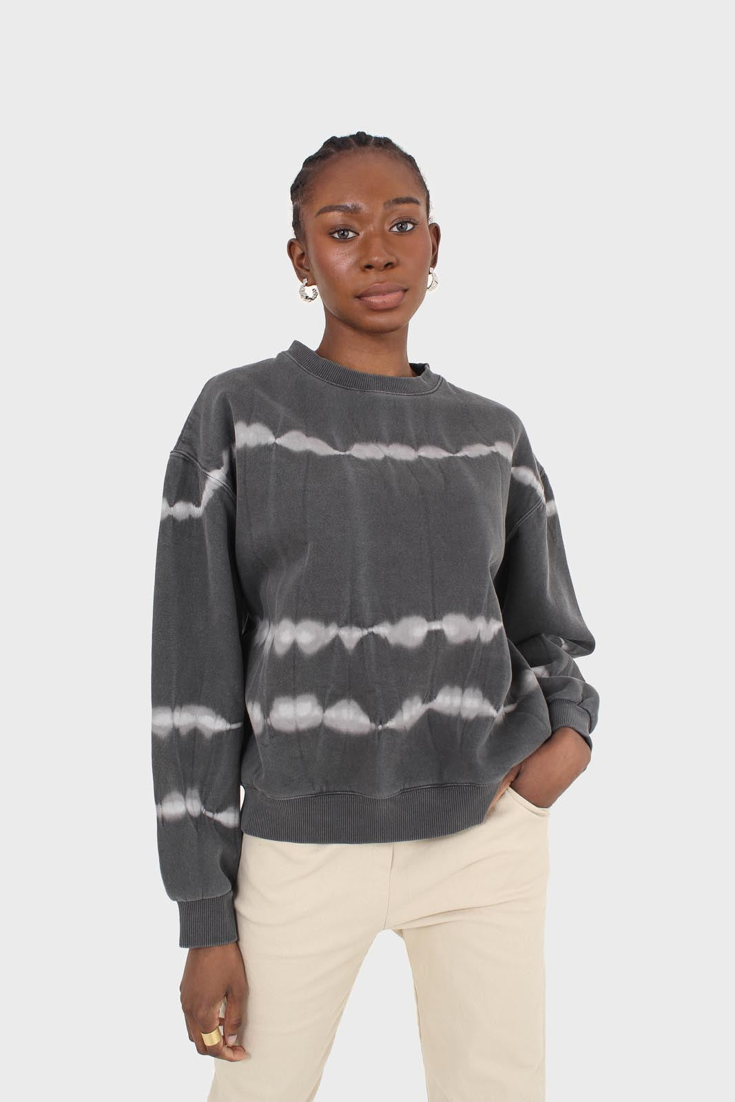 Charcoal grey tie dye crewneck sweatshirt_9