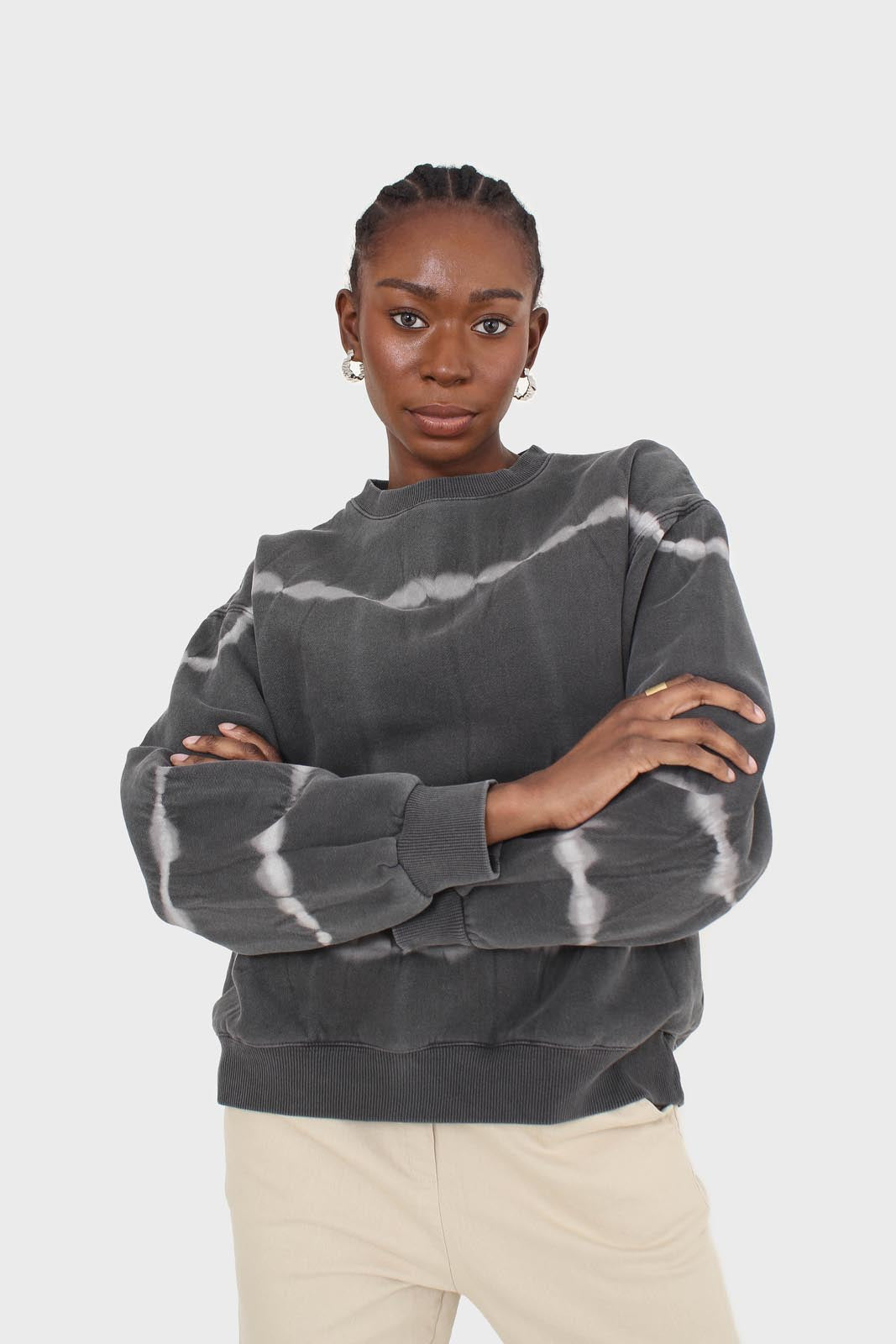 Charcoal grey tie dye crewneck sweatshirt_10