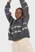 Charcoal grey tie dye crewneck sweatshirt_7