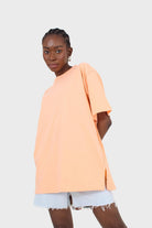 Orange crew neck short sleeve tee_8