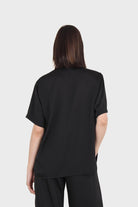 Black satin short sleeve shirt_6