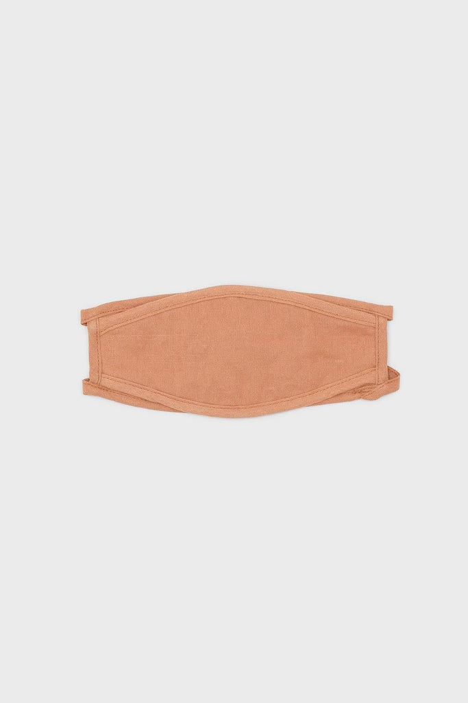 Brown washed cotton face mask_2