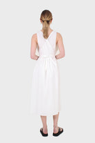 Ivory sleeveless wrap front dress_2