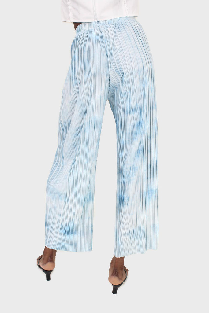 Blue and ivory ribbed tie dye trousers_2