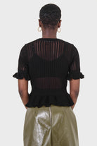 Khaki patent vinyl mini skirt_4