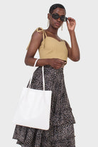 Mustard ruched back tie strap bustier_9