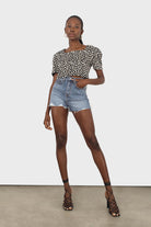 Mid blue denim ripped shorts_2