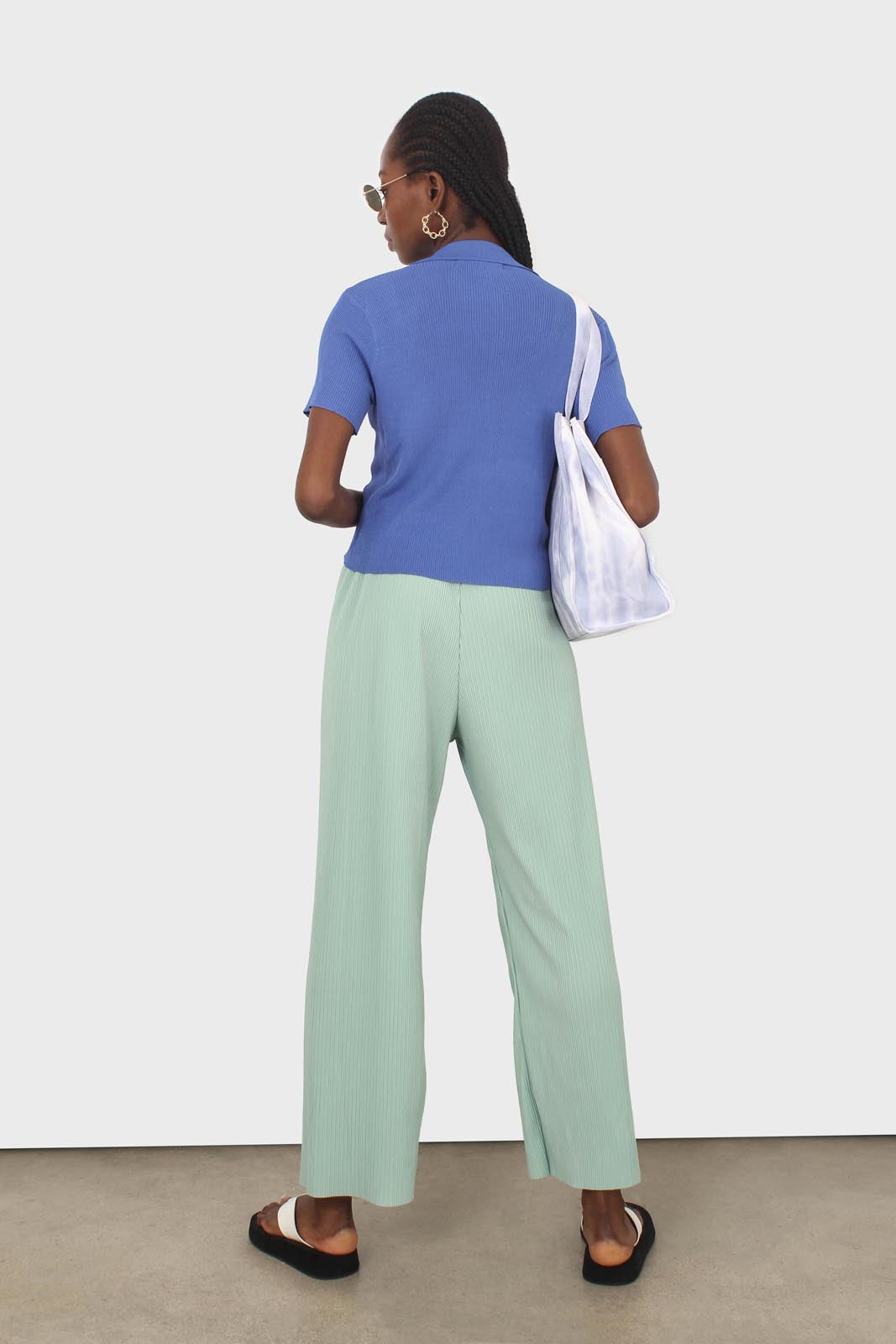 Mint micro pleated trousers_4