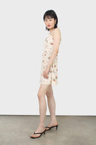 Ivory floral tie strap mini dress_4