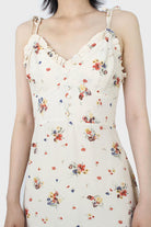Ivory floral tie strap mini dress_5