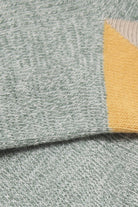 Green flecked color block ankle socks_2