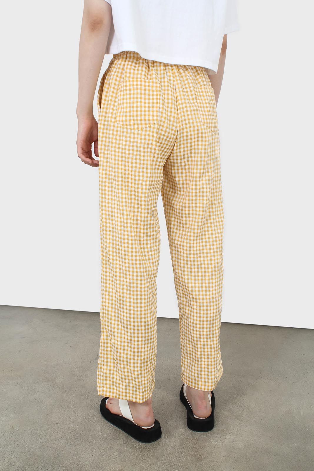 Casual Pants Yellow Trousers Topshop Mustard Small Gingham Loose