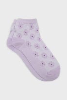 Lilac floral tuft ankle socks_1