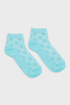 Blue floral tuft ankle socks_3
