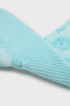 Blue floral tuft ankle socks_2