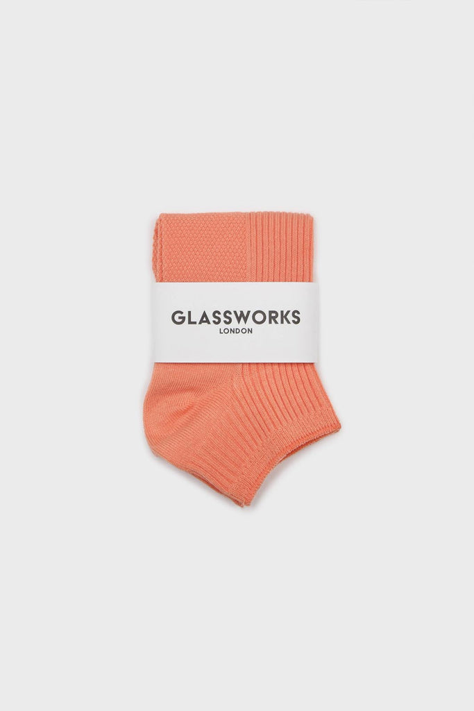Apricot texture ribbed ankle socks_4
