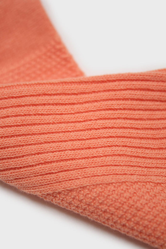 Apricot texture ribbed ankle socks_2