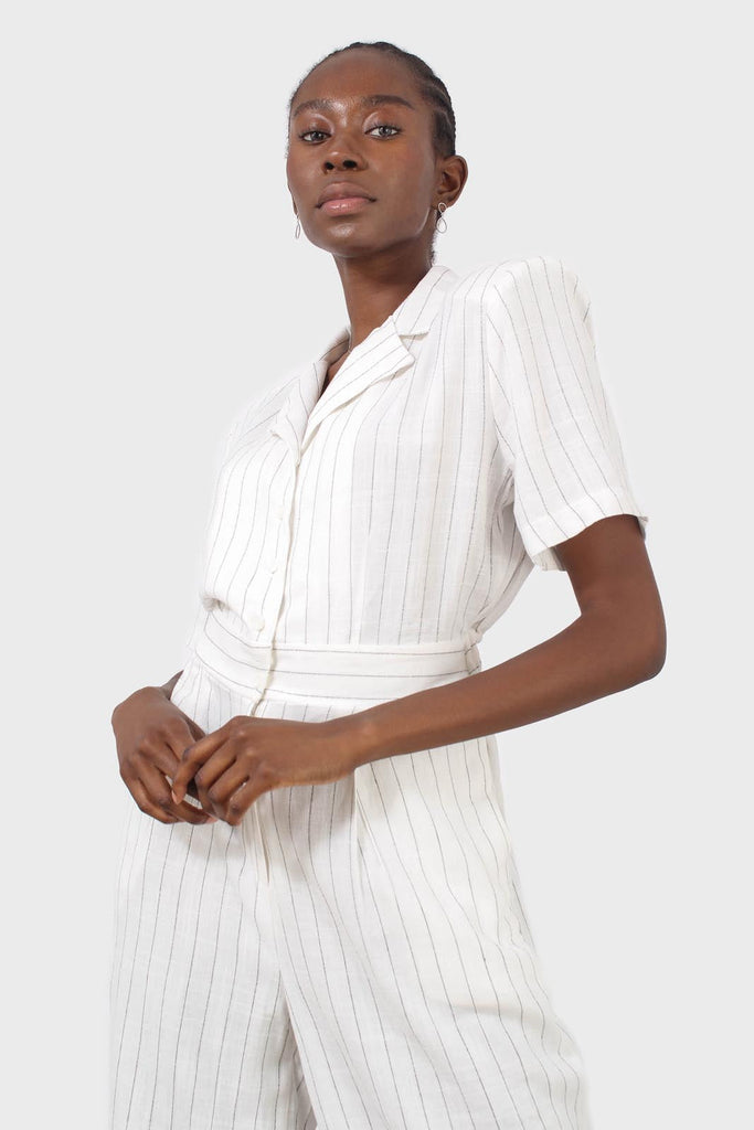 Ivory pinstripe tailored jumpsuit_4