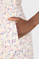 Pink and yellow ditsy floral romper_10