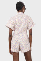 Pink and yellow ditsy floral romper_7