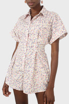 Pink and yellow ditsy floral romper_4