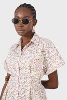 Pink and yellow ditsy floral romper_6