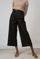 Washed black belted wide leg trousers_3