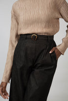 Washed black belted wide leg trousers_2