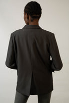 Grey smart single breasted blazer_8
