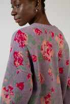 Purple floral intarsia wool blend jumper_10