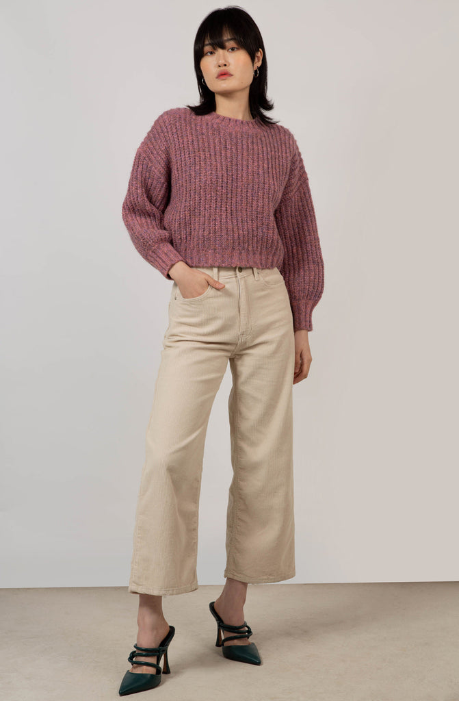 Ivory corduroy loose fit trousers - 229_4