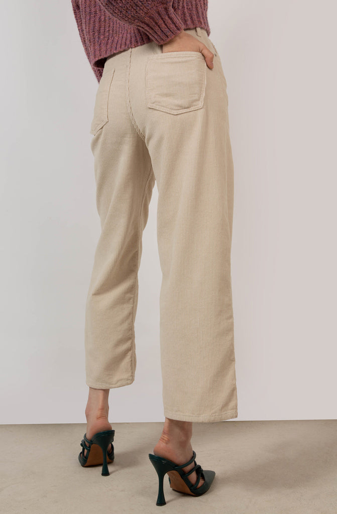 Ivory corduroy loose fit trousers - 229_3