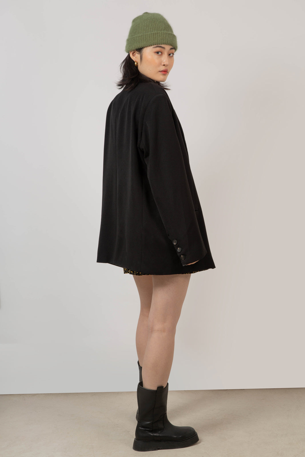 Black single breasted oversized blazer_2