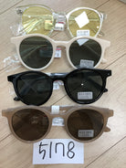 Yellow and clear frame round sunglasses_1